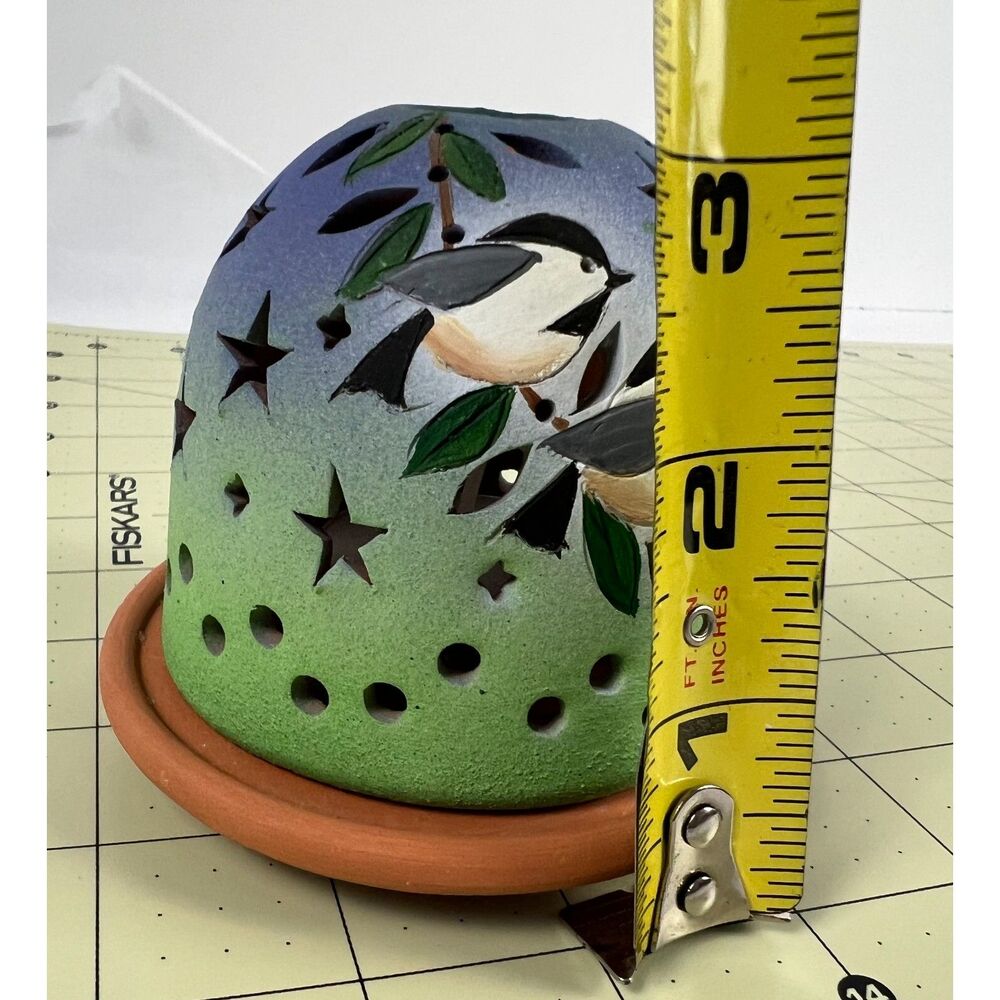 StarryLights Studio Chickadee Terracotta Luminary Candle Holder Beth Berggren - Picture 8 of 9
